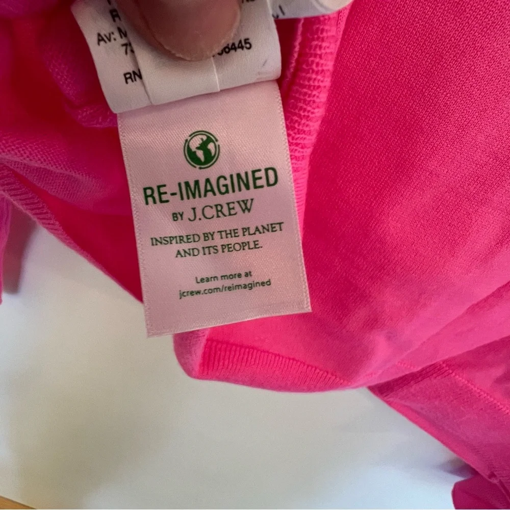 J. Crew Tippi Sweater 100% Merino Wool Hot neon Pink Long Sleeve XL extra large - Picture 7 of 12